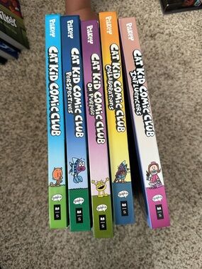 Cat Kid Comic Club Graphic Novel Set - Colorful Spines